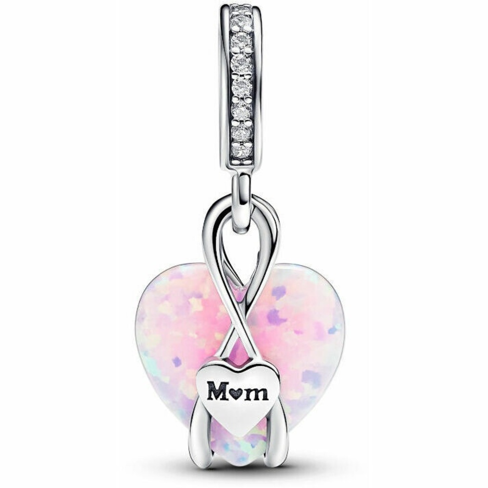 Pandora Mom Opalescent Heart Dangle Charm